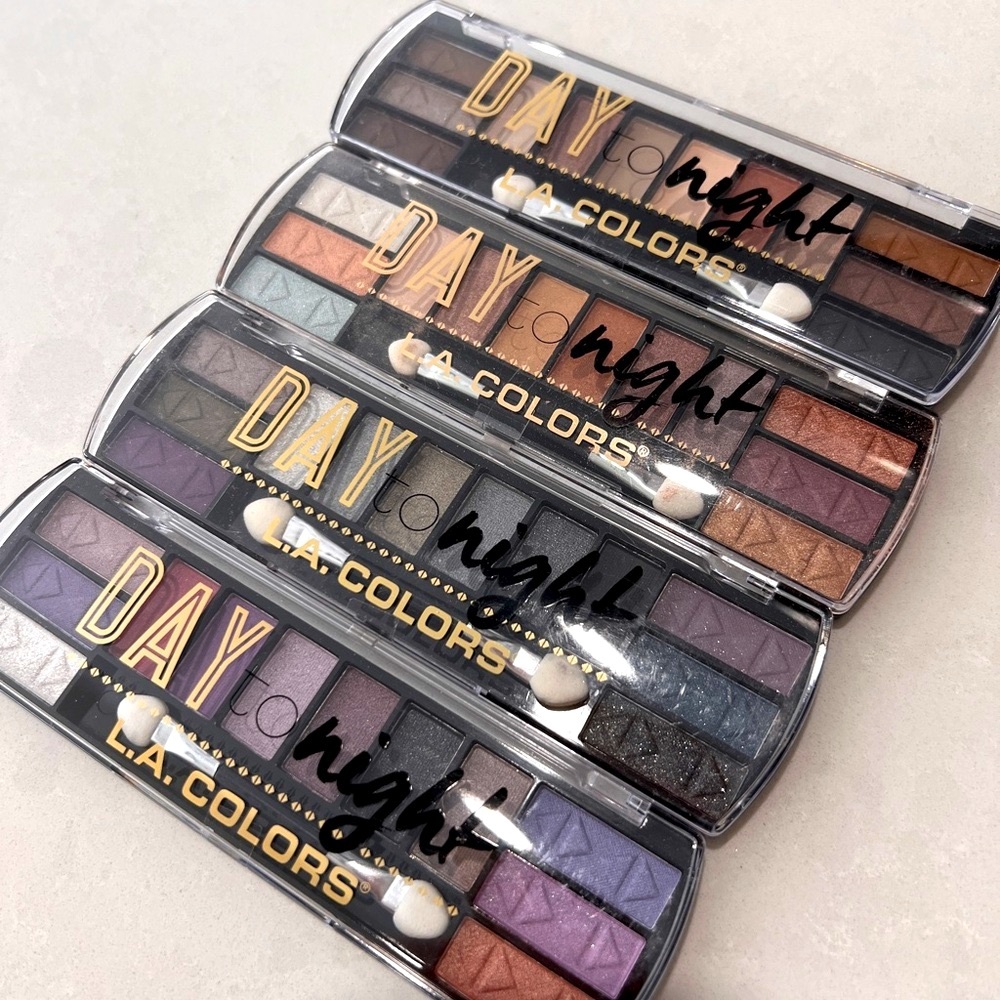 (4) New L.A.Colors Day to night Eyeshadow Palette Bundle